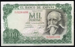 monedas de Europa - Espa�a -  Anverso de billete de 1.000 pesetas del Banco de España