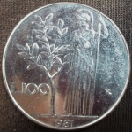 monedas de Europa - Italia -  1981 (Reverso)