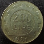 monedas de Europa - Italia -  1981 (Reverso)
