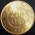 monedas de Europa - Italia -  1998 (Reverso)