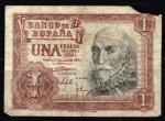 monedas de Europa - Espa�a -  Anverso de billete de 1 peseta