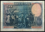monedas de Europa - Espa�a -  Reverso de billete de 50 pesetas.