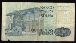 monedas de Europa - Espa�a -  Reverso de billete de 500 pesetas. 