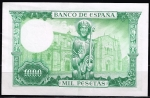 monedas de Europa - Espa�a -  Reverso de billete de 1000 pesetas. 