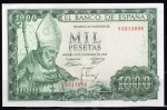 monedas de Europa - Espa�a -  Anverso de billete de 1000 pesetas. 