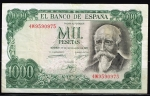 monedas de Europa - Espa�a -  Anverso de billete de 1000 pesetas. 