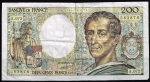 monedas de Europa - Francia -  Reverso de billete de 200 francoss.