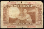 monedas de Europa - Espa�a -  Reverso billete de 100 pesetas.