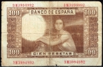 monedas de Europa - Espa�a -  Reverso billete de 100 pesetas.