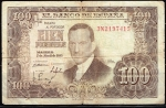 monedas de Europa - Espa�a -  Anverso billete de 100 pesetas.
