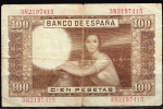 monedas de Europa - Espa�a -  Reverso billete de 100 pesetas.