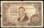 monedas de Europa - Espa�a -  Anverso billete de 100 pesetas.