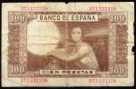 monedas de Europa - Espa�a -  Reverso billete de 100 pesetas.