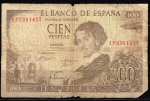 monedas de Europa - Espa�a -  Anverso billete de 100 pesetas.