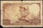 monedas de Europa - Espa�a -  Reverso billete de 100 pesetas.