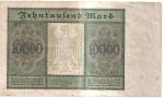 monedas de Europa - Alemania -  billete reverso