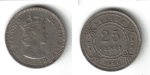 monedas de America - Belice -  25 Centavos
