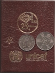 monedas de Europa - Espa�a -  carterita 6 monedas Mundial 82  con aportación a Unicef