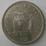 monedas de America - Ecuador -  1991 - 5 sucres