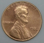 monedas de America - Estados Unidos -  1982 - 1 centavo