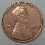 monedas de America - Estados Unidos -  1976 one cent