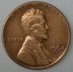 monedas de America - Estados Unidos -  1964 - D one cent