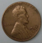 monedas de America - Estados Unidos -  1965 - one cent