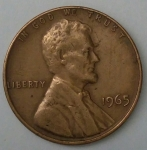 monedas de America - Estados Unidos -  1965 - one cent