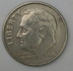 monedas de America - Estados Unidos -  2010 - P one dime