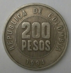 monedas de America - Colombia -  1994 - 200 pesos