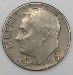 monedas de America - Estados Unidos -  1980 D one dime