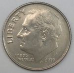 monedas de America - Estados Unidos -  2010 D one dime