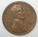 monedas de America - Estados Unidos -  1963 D one cent