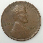 monedas de America - Estados Unidos -  1961 one cent
