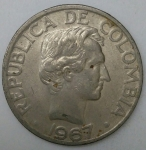 monedas de America - Colombia -  1967 - 50 centavos