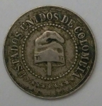 monedas de America - Colombia -  1886 - 2 2/5 centavo