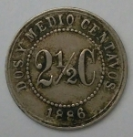 monedas de America - Colombia -  1886 - 2 2/5 centavo