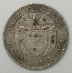 monedas de America - Colombia -  1911 plata 10 centavos