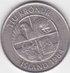 monedas de Europa - Islandia -  g anverso