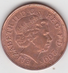 monedas de Europa - Reino Unido -  p anverso