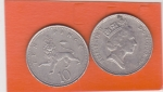 monedas de Asia - Reino Unido -  Reina Elizabeth II