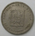 monedas de America - Venezuela -  1965 - 50 centimos