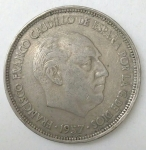 monedas de Europa - Espa�a -  1957 - 25 pesetas