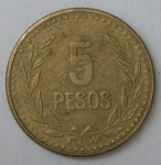 monedas de America - Colombia -  1990 - 5 pesos