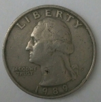 monedas de America - Estados Unidos -  1989 -quarter dollar
