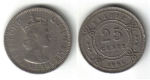 monedas de America - Belice -  25 Centavos