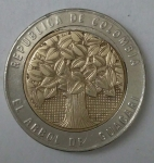 monedas de America - Colombia -  2007 error