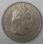 monedas de America - Colombia -  1969 - 50 centavos