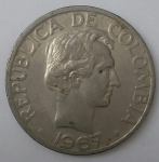 monedas de America - Colombia -  1967 - 50 centavos