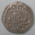 monedas de Europa - Reino Unido -  1987 twenty pence
